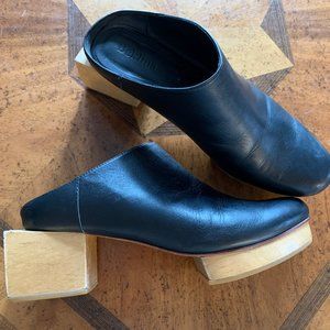 Beklina Platform Metisse Mules - Black